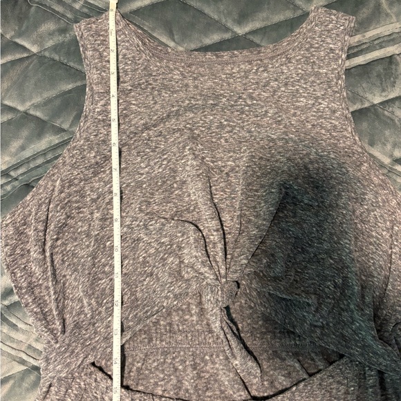 Aerie cut-out front knot dress, marle grey, size medium - Picture 8 of 11